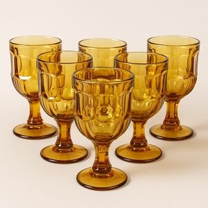 MCM Amber Goblet Glasses